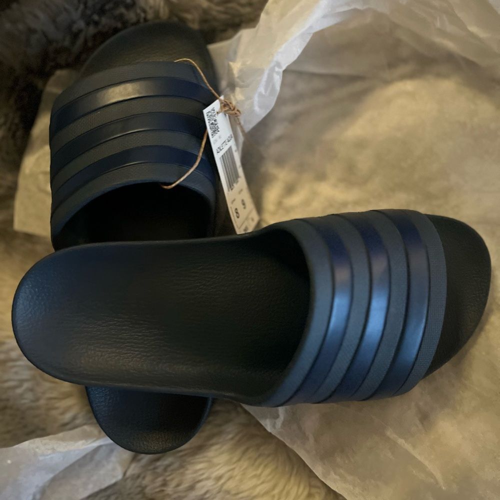 Adidas Adilette Aqua Slides Unisex M8/W9 Blue - Picture 3 of 8